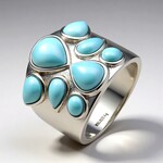 Anello in argento con Larimar