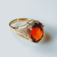 Bague en or et Grenat Hessonite