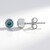 Pendientes en plata con Apatita azul