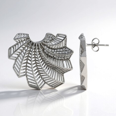 Orecchini in argento con Zircone (MONOSONO COLLECTION)