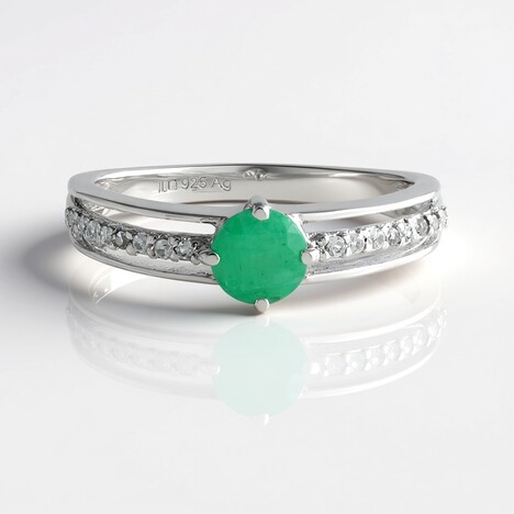 Anello in argento con Smeraldo Socoto