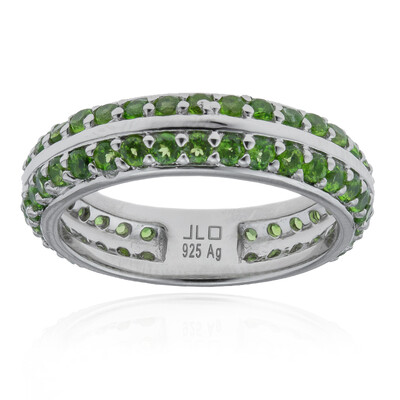 Bague en argent et Diopside de Russie