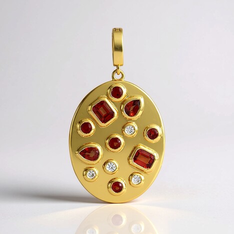 Pendentif en argent et Rubis de Tanzanie