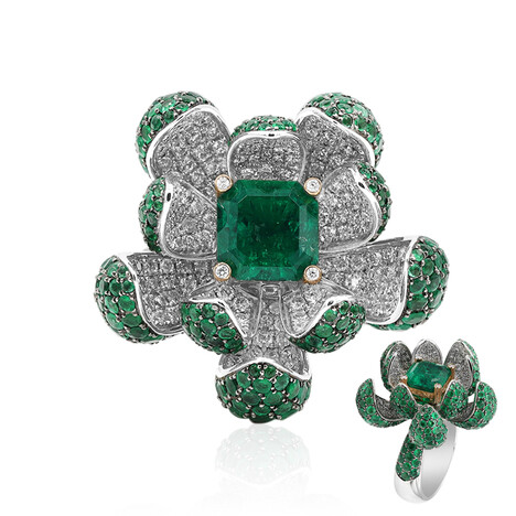 Anillo en oro con Esmeralda de Colombia (Estée Collection)