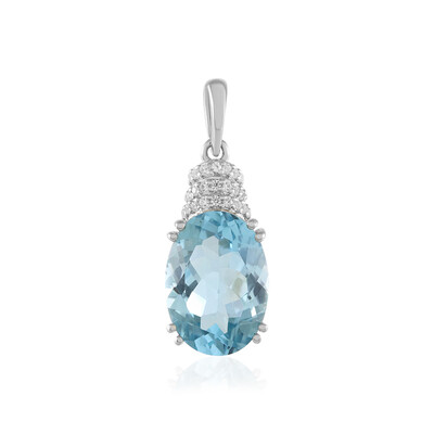 Ciondolo in argento con Topazio Blu Cielo