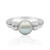 Bague en argent et Perle de culture d'eau douce (TPC)