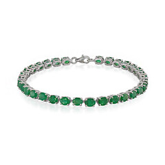 Bracelet en argent et Emeraude de Zambie