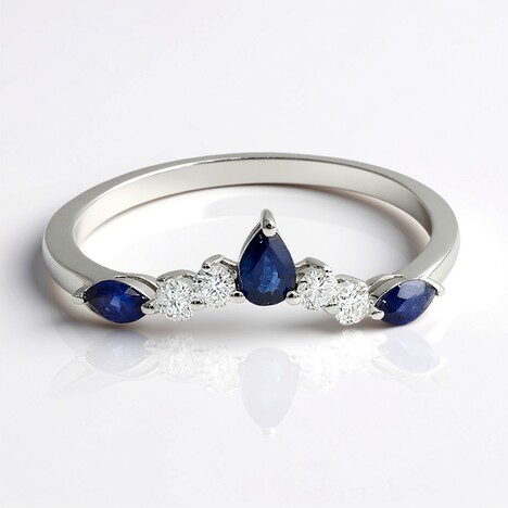 Anello in oro con Zaffiro Ceylon Blu (CIRARI)