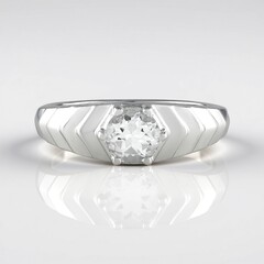 Anello in argento con Topazio Bianco