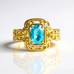 Anello in argento con Topazio Blu Paraiba