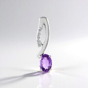 Moroccan Amethyst Silver Pendant