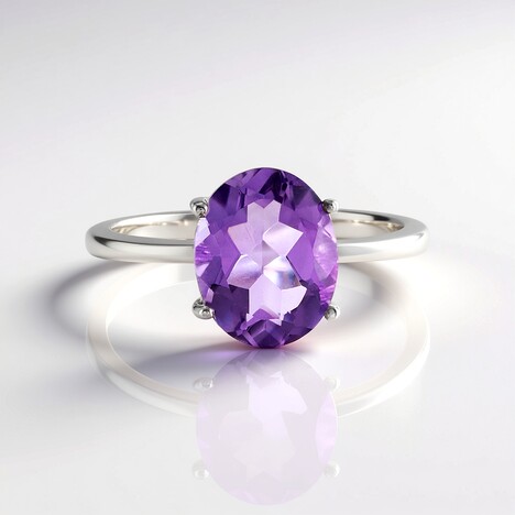 Anello in argento con Ametista