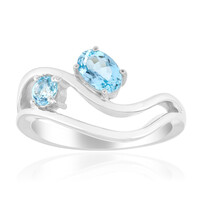 Anello in argento con Acquamarina del Mozambico (Pallanova)