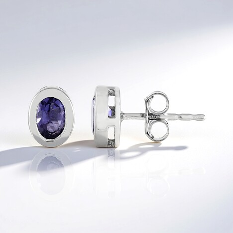 Orecchini in argento con Iolite