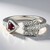 Bague en argent et Rubis de Madagascar