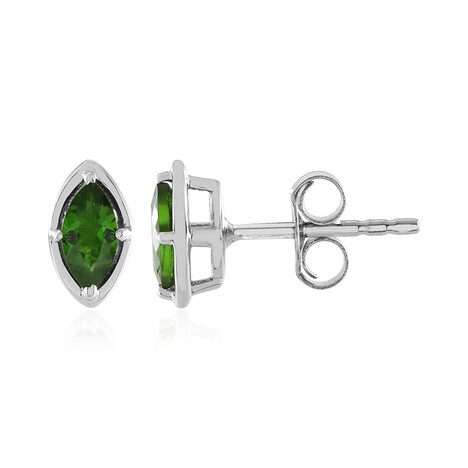 Orecchini in argento con Diopside Russo