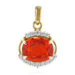 Gouden hanger met een AAA Mexicaanse vuur opaal