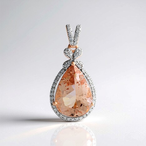 Ciondolo in oro con Morganite (SUHANA)