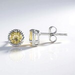 Orecchini in argento con Berillo Giallo