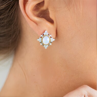 Welo-Opal-Silberohrringe (Dallas Prince Designs)