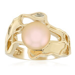 Peach Freshwater Pearl Silver Ring (TPC)
