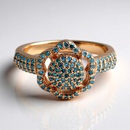 Anillo en plata con Diamante fantasía