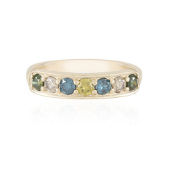 Gouden ring met I2 Bruine Diamanten