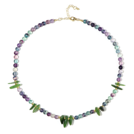 Edelstein-Silberhalskette