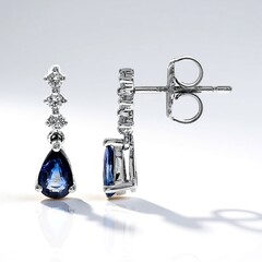 Orecchini in oro con Zaffiro Ceylon Blu (CIRARI)