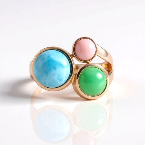 Anello in argento con Larimar (KM by Juwelo)
