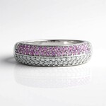 Anello in argento con Zaffiro Rosa