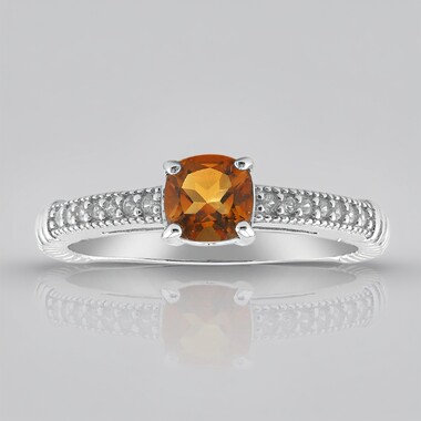 Anillo en plata con Citrino de Madeira