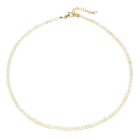 Zilveren halsketting met Welo-opalen