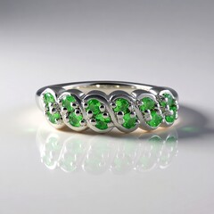 Anello in argento con Tsavorite della Tanzania