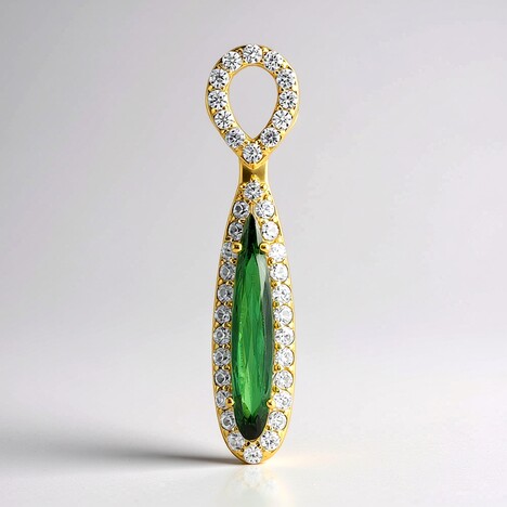 Pendentif en argent et Indicolite (Adela Silber)
