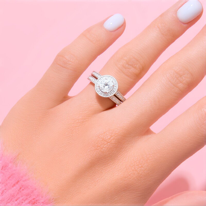 Bague en argent et Topaze blanche