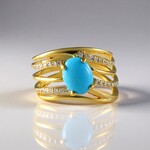 Bague en argent et Turquoise Sleeping Beauty (Faszination Türkis)