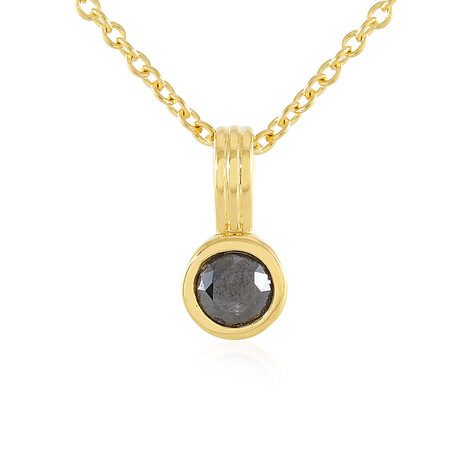 Collana in argento con Diamante Nero