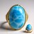 Anello in oro con Larimar