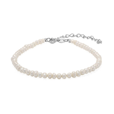Zilveren armband met zoetwater kweekparels