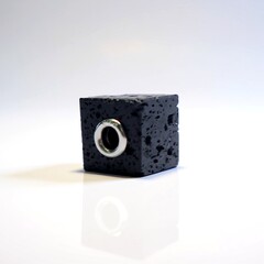 Ciondolo in argento con Lava Nera (MONOSONO COLLECTION)