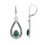 Boucles d'oreilles en argent et Malachite (Desert Chic)