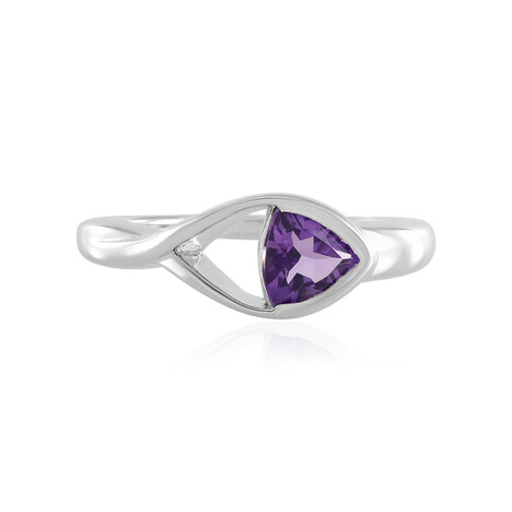 Anillo en plata con Amatista de Marruecos