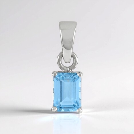 Pendentif en argent et Topaze bleu ciel