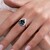 Bague en argent et Obsidienne Flocon-de-Neige