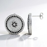 Pendientes en plata con Espinela negra