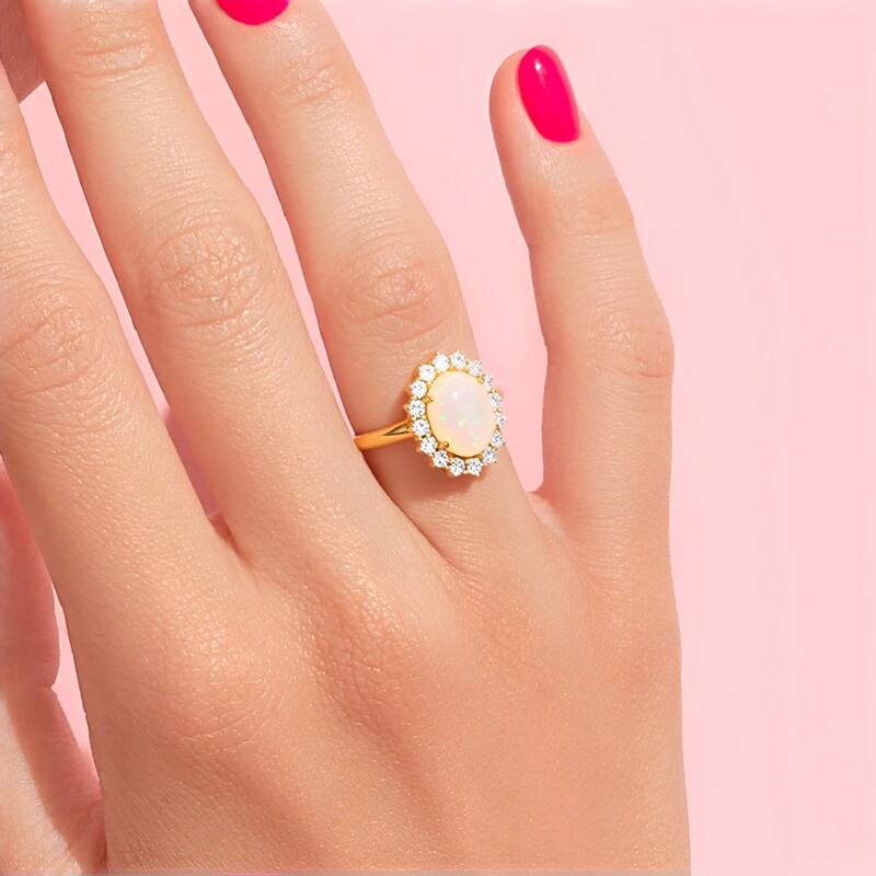 Australischer Opal-Goldring (Adela Gold)