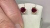 Pendientes en plata con Rodolita frambuesa