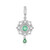 Zilveren hanger met een Colombiaanse smaragd
