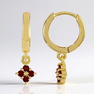 Pendientes en plata con Rubí de Tanzania